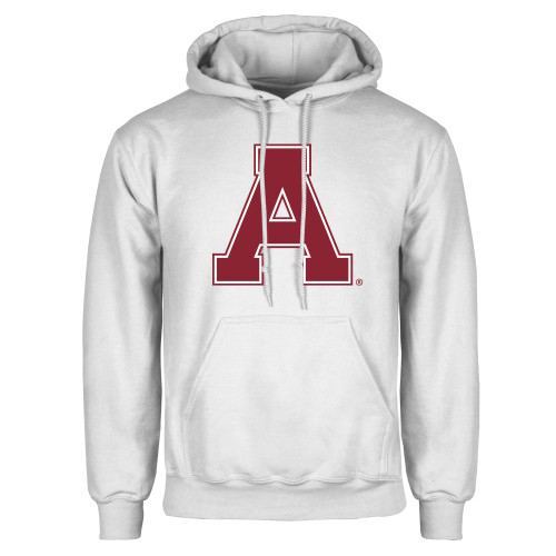 White Fleece Hoodie-Alma College Athletic A