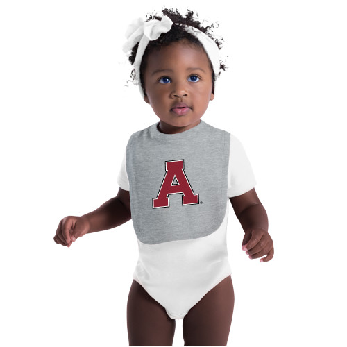 Grey Baby Bib-Alma College Athletic A