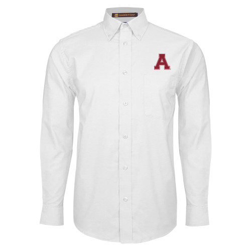 White Oxford Long Sleeve Shirt-Alma College Athletic A