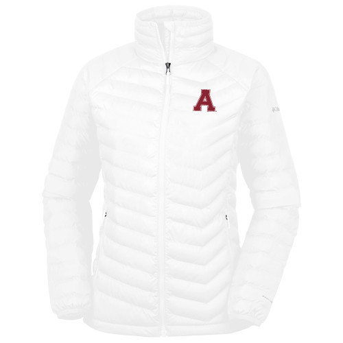 Columbia Womens White Powder Lite Jacket-Alma College Athletic A