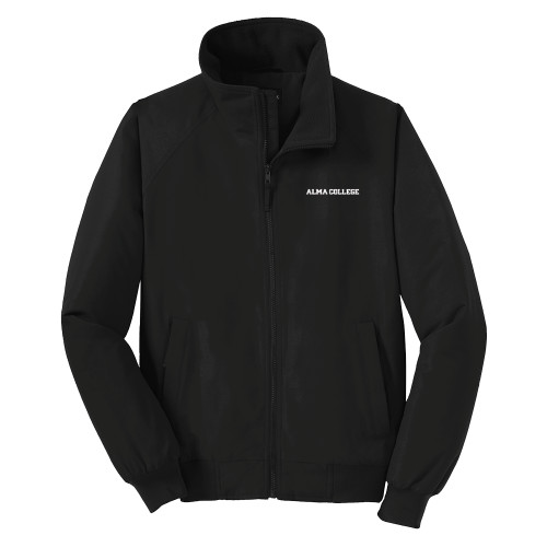Black Charger Jacket-Alma College Wordmark