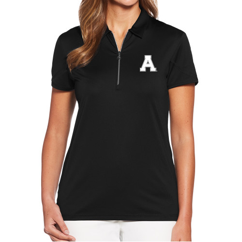 Callaway Womens Black Tulip Sleeve Zip Polo-Alma College Athletic A