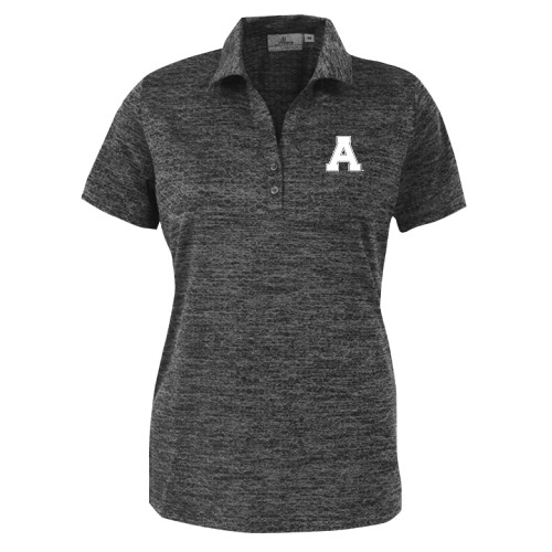 Womens Charcoal Honeycomb Jacquard Polo-Alma College Athletic A