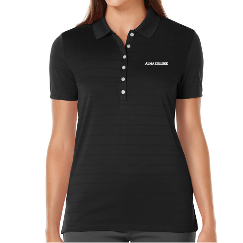 Callaway Womens Black Opti Vent Polo-Alma College Wordmark