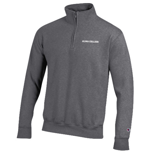 Champion Granite Heather Fleece 1/4 Zip-Alma College Wordmark
