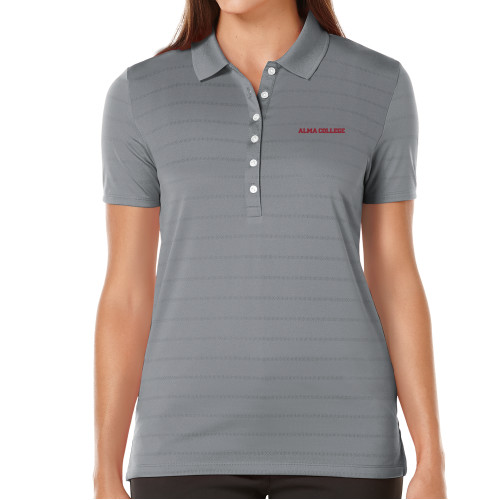Callaway Womens Steel Grey Opti Vent Polo-Alma College Wordmark