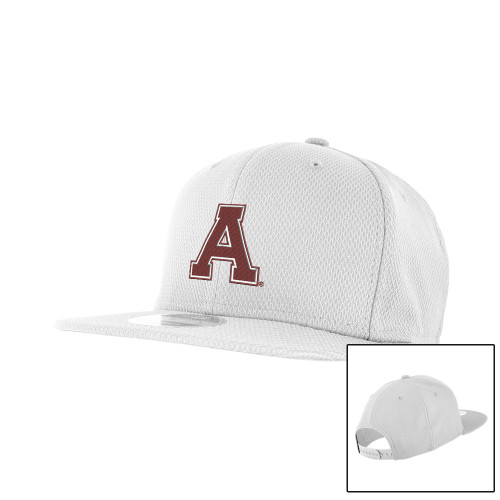 New Era White Diamond Era 9Fifty Snapback Hat-Alma College Athletic A