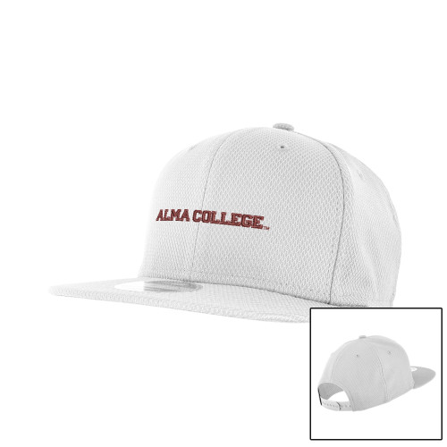 New Era White Diamond Era 9Fifty Snapback Hat-Alma College Wordmark