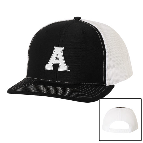 Richardson Black/White Trucker Hat-Alma College Athletic A