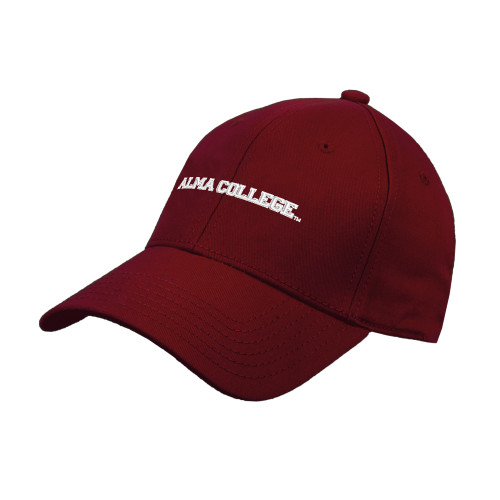 Cardinal Structured Adjustable Pro Style Hat-Alma College Wordmark