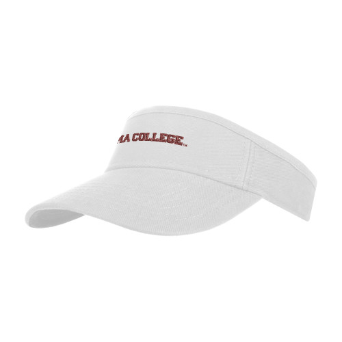 White Visor-Alma College Wordmark