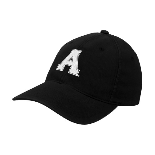 Black Flexfit Structured Low Profile Hat-Alma College Athletic A
