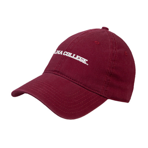 Cardinal Unstructured Adjustable Low Profile Hat-Alma College Wordmark