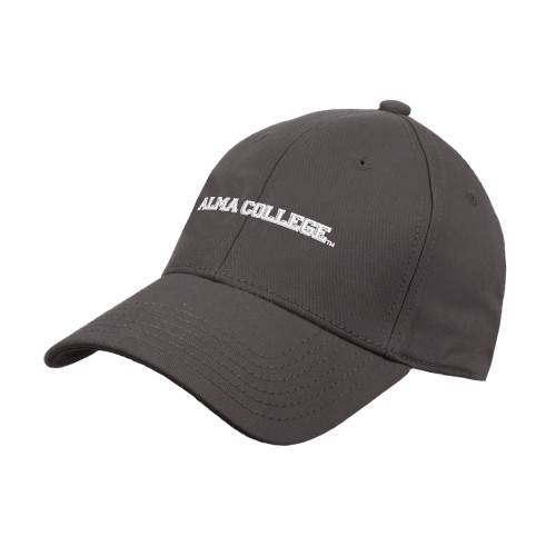 Charcoal Structured Adjustable Pro Style Hat-Alma College Wordmark