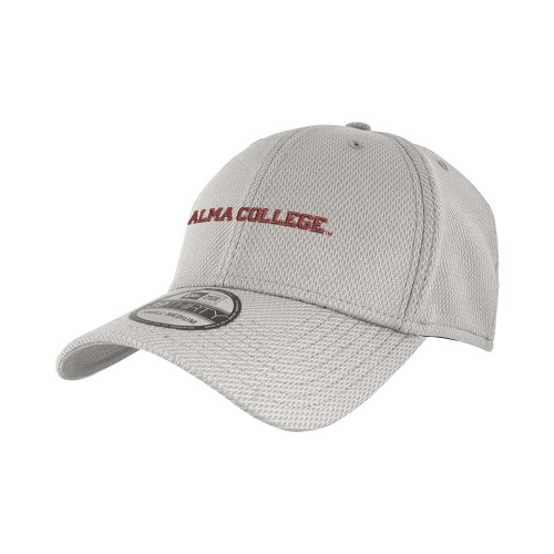 New Era Light Grey Diamond Era 39Thirty Stretch Fit Hat-Alma College Wordmark