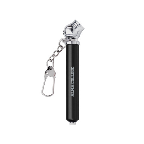 Mini Black Tire Gauge/Keychain-Alma College Wordmark  Engraved