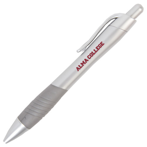 Metallic Mykonos Silver Pen-Alma College Wordmark