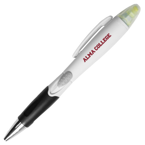 Blossom White Pen/Highlighter-Alma College Wordmark