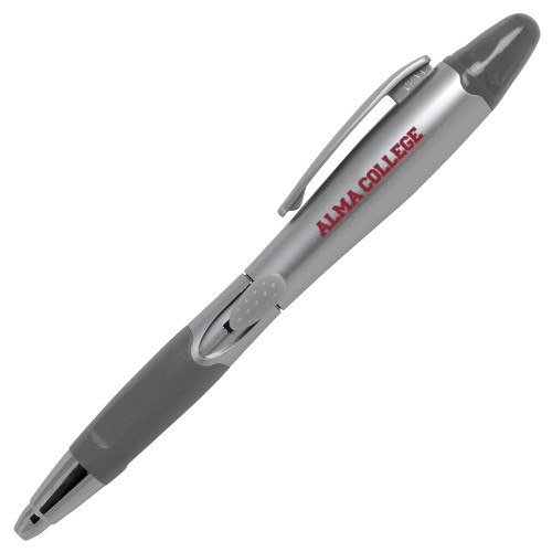 Silver/Silver Blossom Pen/Highlighter-Alma College Wordmark