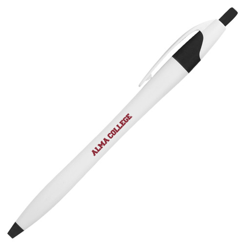 Dart White/Black Pen w/Blue Ink-Alma College Wordmark