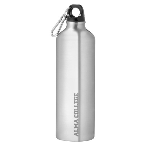 Venture Aluminum Silver Bike Bottle 26oz-Alma College Wordmark  Engraved