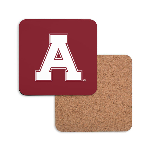 Hardboard Coaster w/Cork Backing-Alma College Athletic A