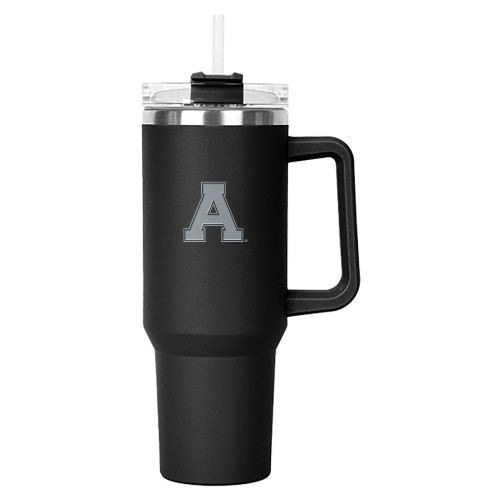 Hippo Black Mug & Straw Lid with Twist Closure 40 oz-Alma College Athletic A Engraved