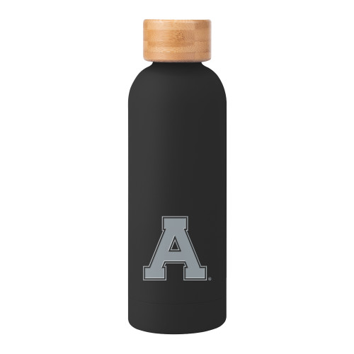 Blair Black Stainless Steel Bottle w/ Bamboo Lid 17 oz-Alma College Athletic A Engraved