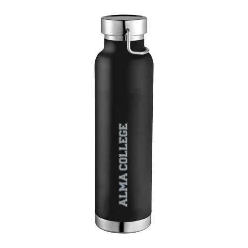 Thor Copper Vacuum Insulated Black Bottle 22oz-Alma College Wordmark  Engraved