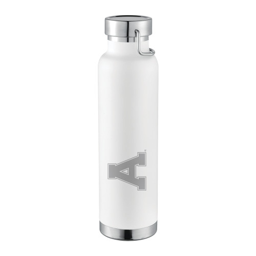 Thor Copper Vacuum Insulated White Bottle 22oz-Alma College Athletic A Engraved