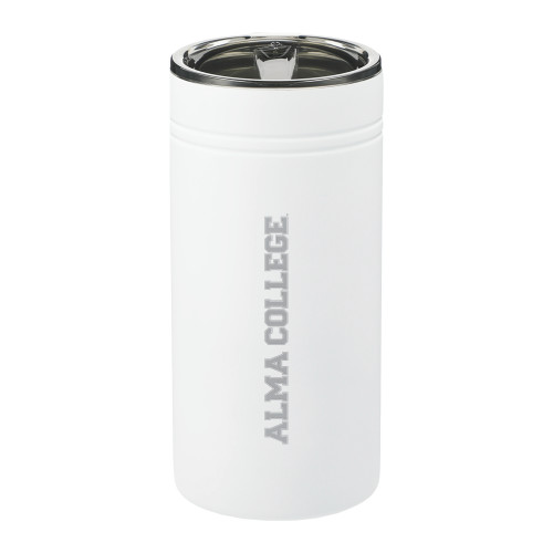 Sherpa Vacuum White Tumbler & Insulator 12oz-Alma College Wordmark  Engraved