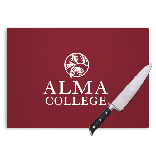 Cutting Board-Alma College Institutional Wordmark Stacked