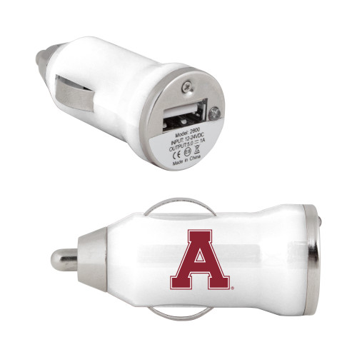 On the Go White Car Charger-Alma College Athletic A