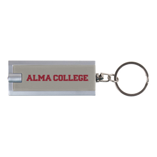 Turbo Silver Flashlight Key Holder-Alma College Wordmark