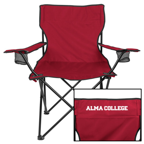 Deluxe Cardinal Captains Chair-Alma College Wordmark