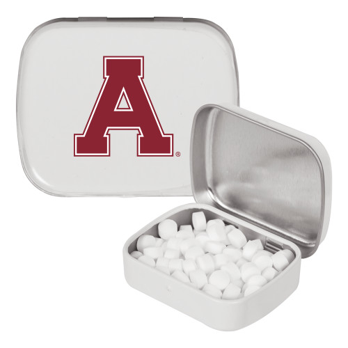 White Rectangular Peppermint Tin-Alma College Athletic A