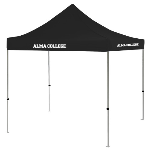 9 ft x 9 ft Black Tent-Alma College Wordmark