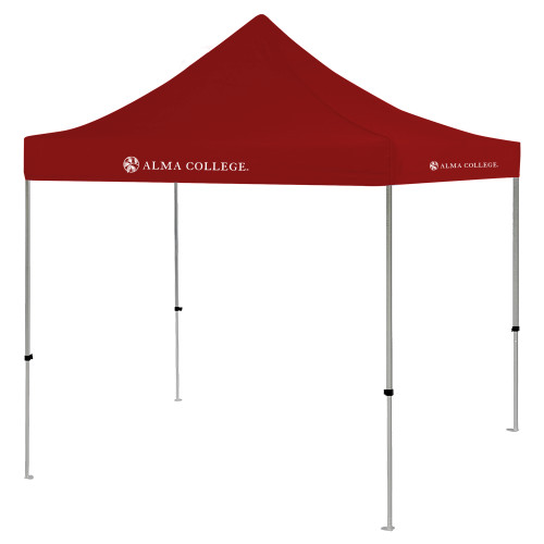9 ft x 9 ft Cardinal Tent-Alma College Institutional Wordmark Flat