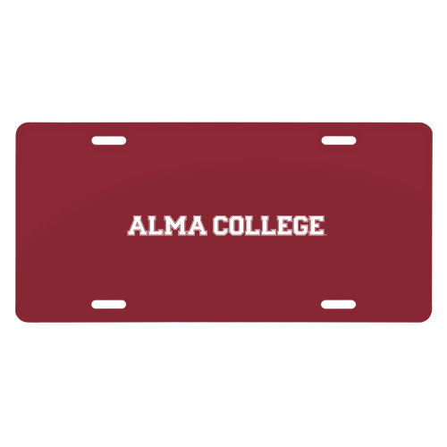 License Plate-Alma College Wordmark