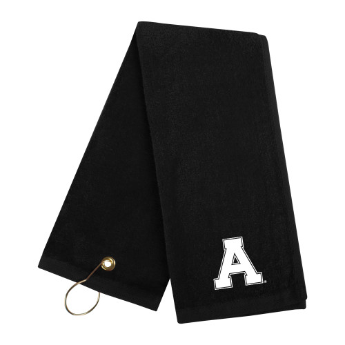 Black Golf Towel-Alma College Athletic A