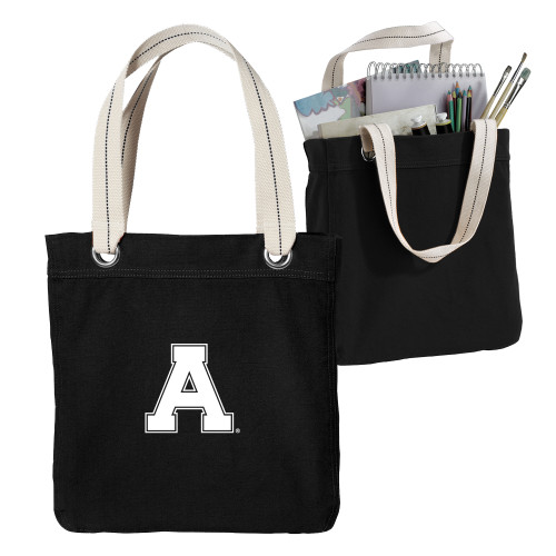 Allie Black Canvas Tote-Alma College Athletic A