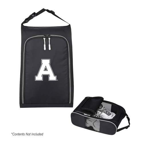 Crosstown Side Mesh Black Shoe Bag-Alma College Athletic A