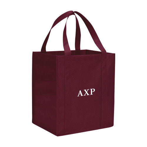  Non Woven Maroon Grocery Tote - AXP
