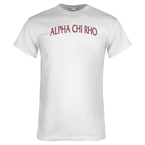 White T Shirt-Alpha Chi Rho Arched