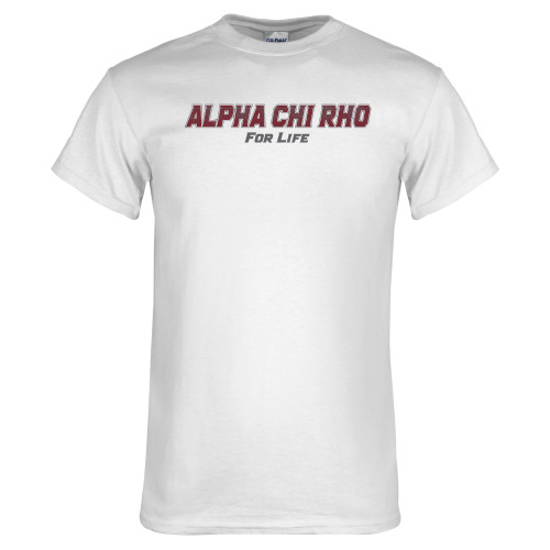 White T Shirt-Alpha Chi Rho For Life
