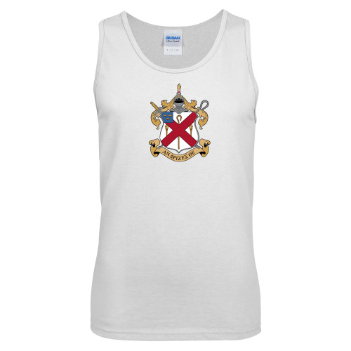 White Tank Top-Crest