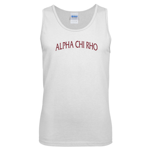 White Tank Top-Alpha Chi Rho Arched