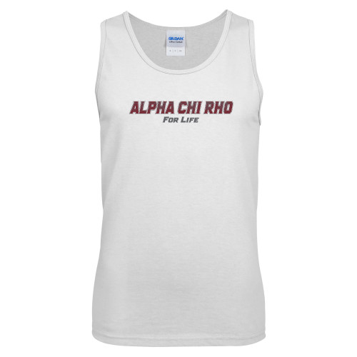 White Tank Top-Alpha Chi Rho For Life
