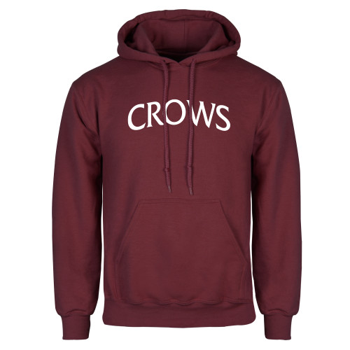  Maroon Fleece Hoodie - Crows Arched