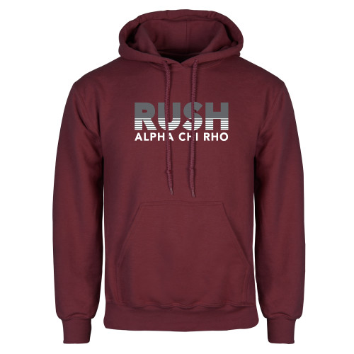  Maroon Fleece Hoodie - Rush Lines Alpha Chi Rho